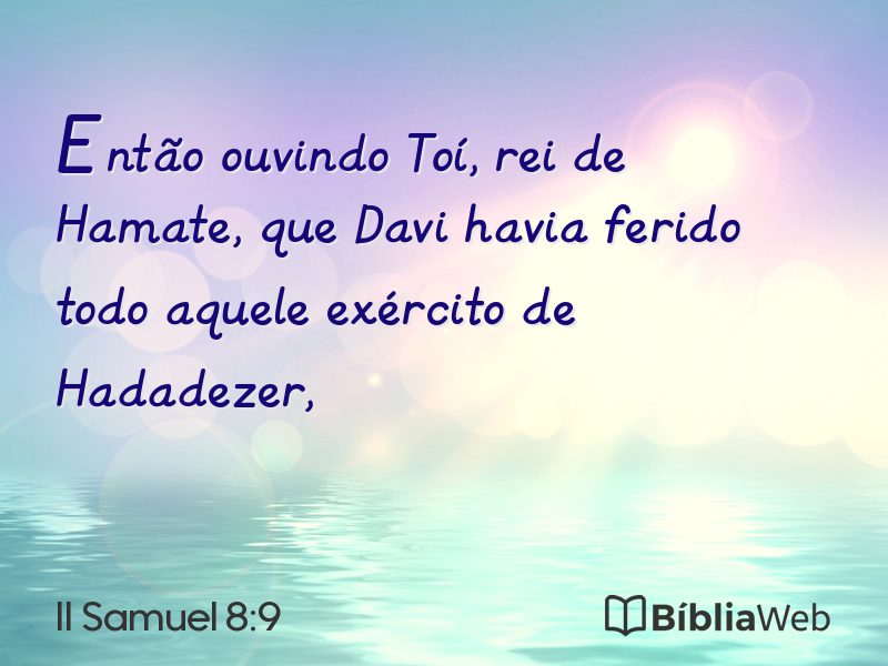 II Samuel 8:9 em imagem para compartilhar