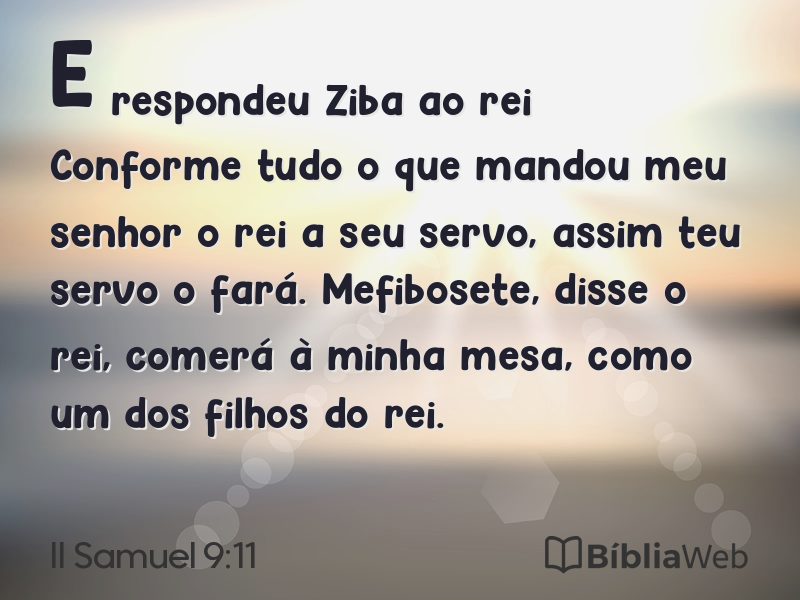 II Samuel 9:11 em imagem para compartilhar