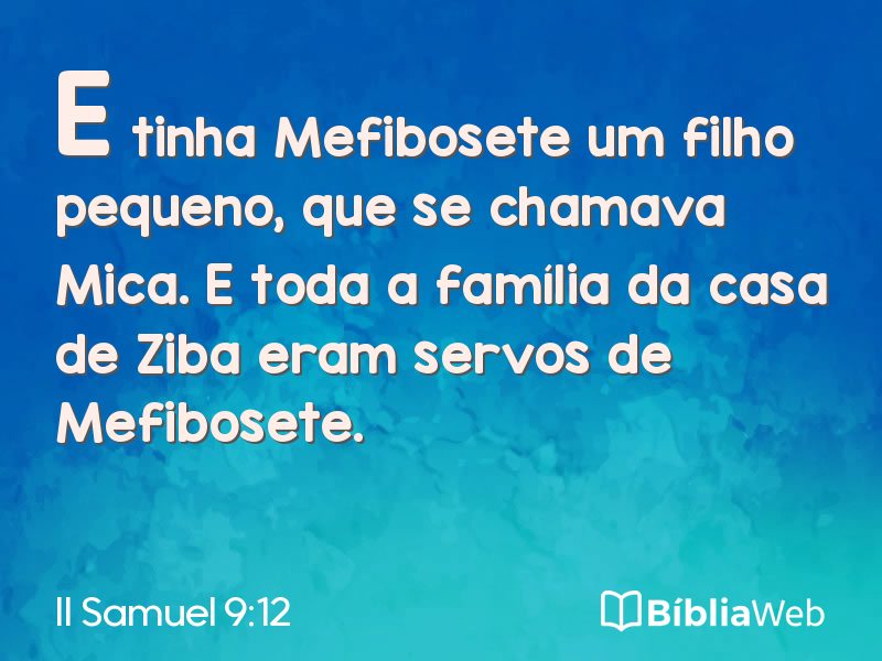 II Samuel 9:12 em imagem para compartilhar