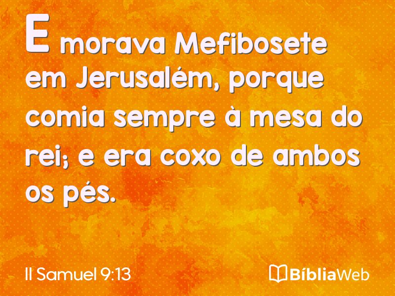 II Samuel 9:13 em imagem para compartilhar