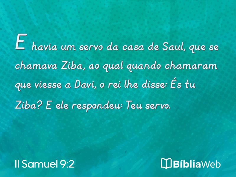 II Samuel 9:2 em imagem para compartilhar