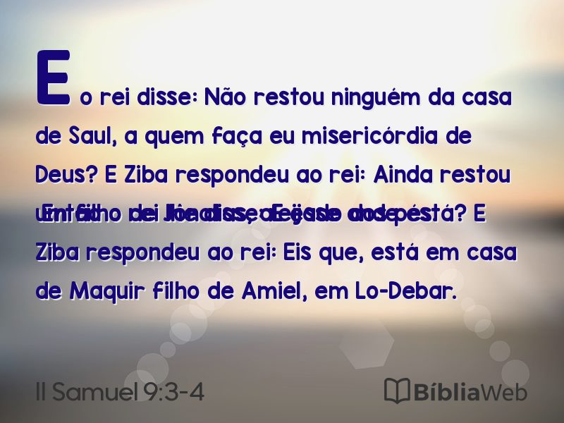 II Samuel 9:3-4 em imagem para compartilhar
