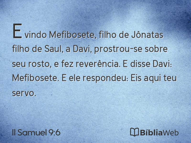 II Samuel 9:6 em imagem para compartilhar