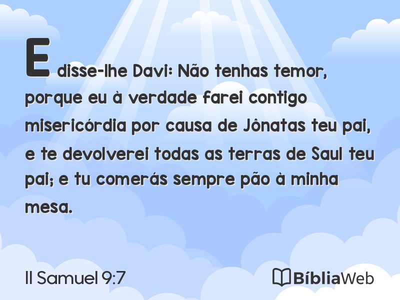 II Samuel 9:7 em imagem para compartilhar