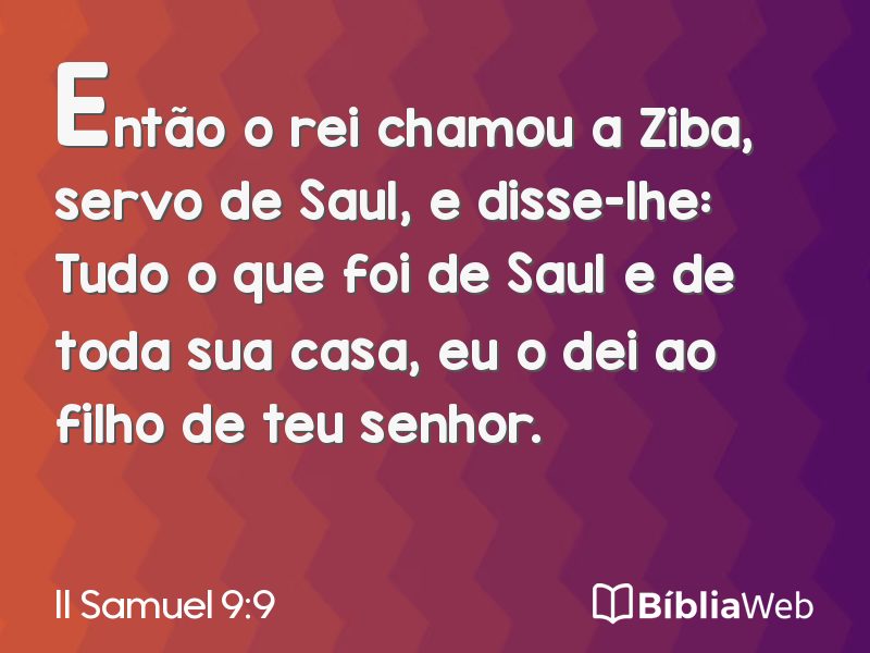 II Samuel 9:9 em imagem para compartilhar