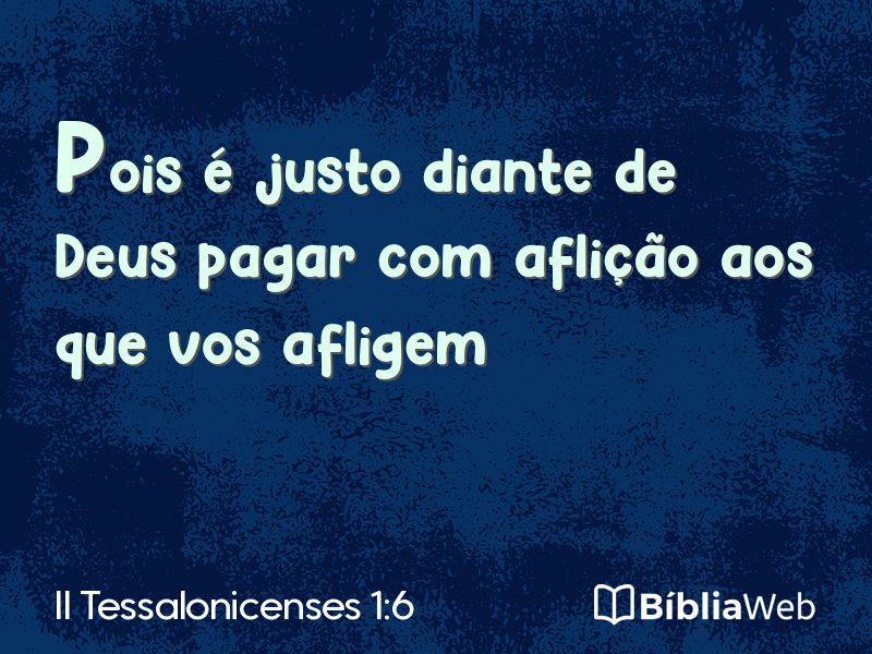 II Tessalonicenses 1:6 em imagem para compartilhar