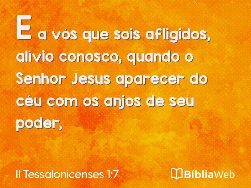II Tessalonicenses 1:7 em imagem para compartilhar