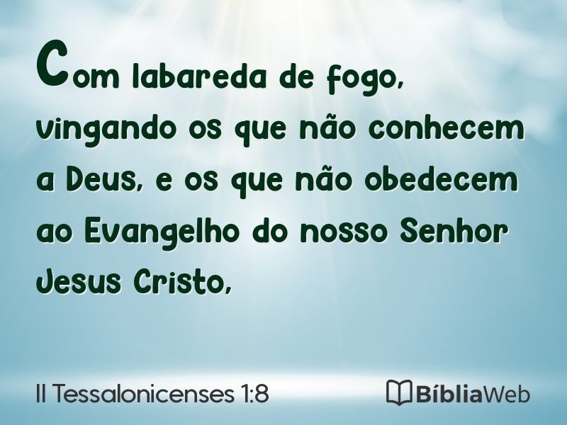 II Tessalonicenses 1:8 em imagem para compartilhar
