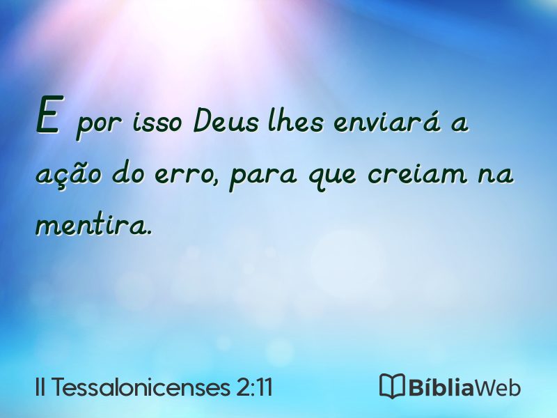 II Tessalonicenses 2:11 em imagem para compartilhar