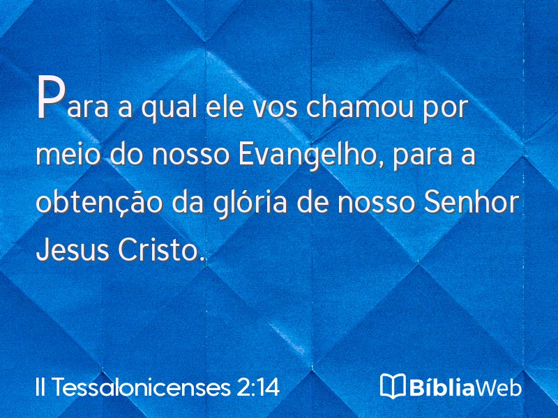 II Tessalonicenses 2:14 em imagem para compartilhar
