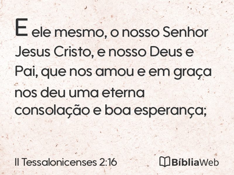 II Tessalonicenses 2:16 em imagem para compartilhar