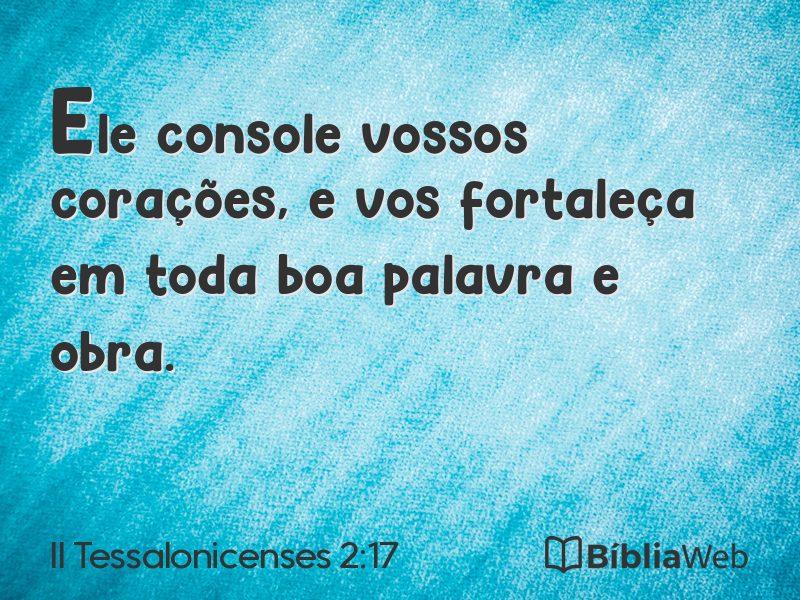 II Tessalonicenses 2:17 em imagem para compartilhar