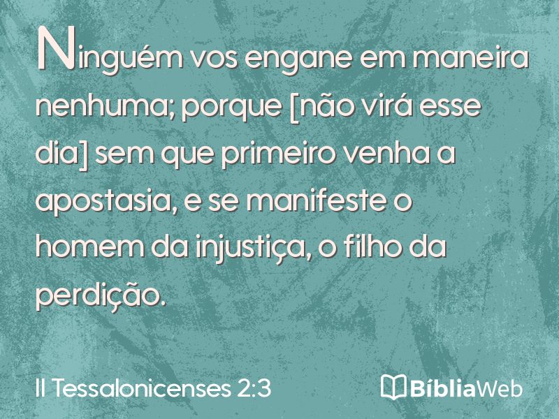 II Tessalonicenses 2:3 em imagem para compartilhar