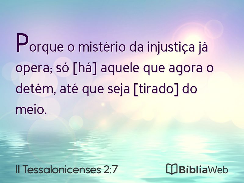 II Tessalonicenses 2:7 em imagem para compartilhar