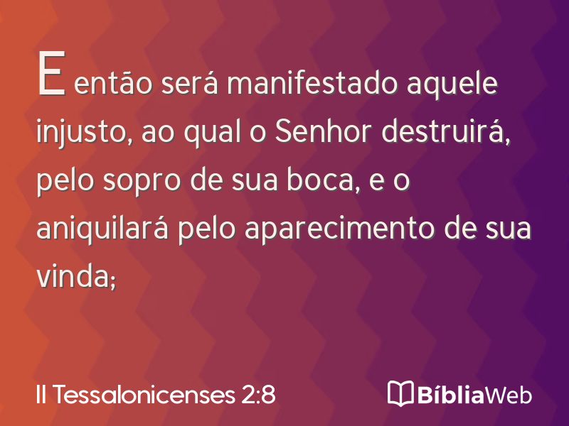 II Tessalonicenses 2:8 em imagem para compartilhar
