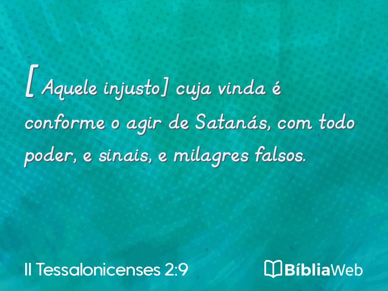 II Tessalonicenses 2:9 em imagem para compartilhar