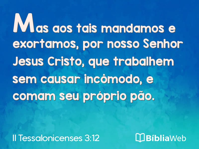 II Tessalonicenses 3:12 em imagem para compartilhar