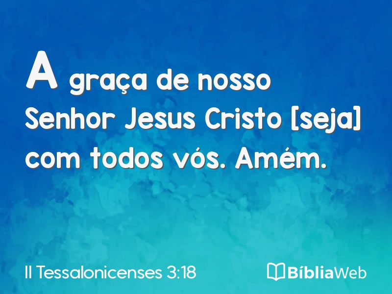 II Tessalonicenses 3:18 em imagem para compartilhar
