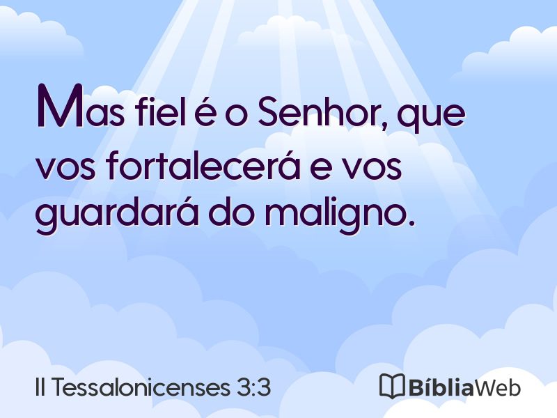 II Tessalonicenses 3:3 em imagem para compartilhar