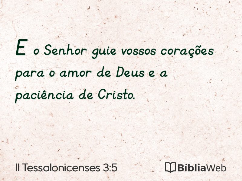 II Tessalonicenses 3:5 em imagem para compartilhar