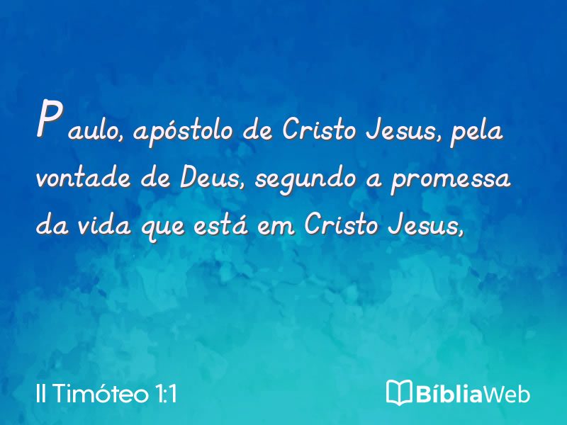 II Timóteo 1:1 em imagem para compartilhar