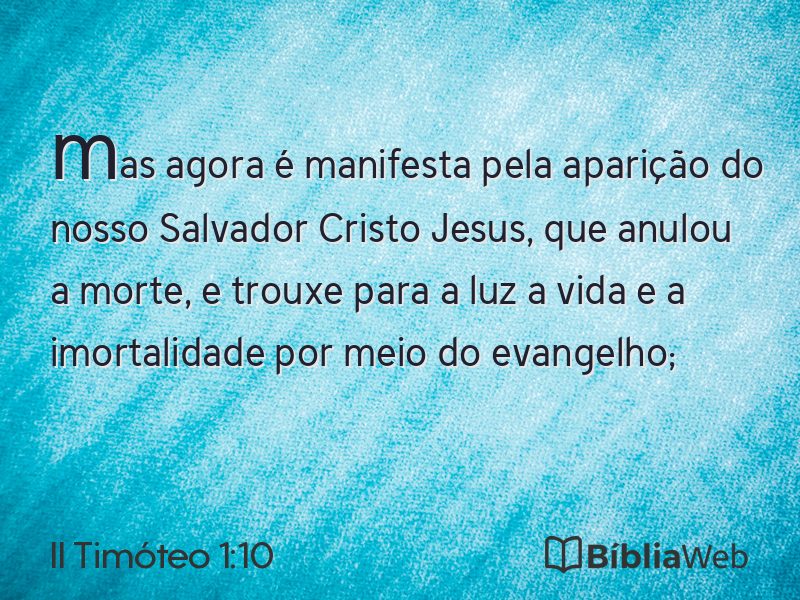 II Timóteo 1:10 em imagem para compartilhar