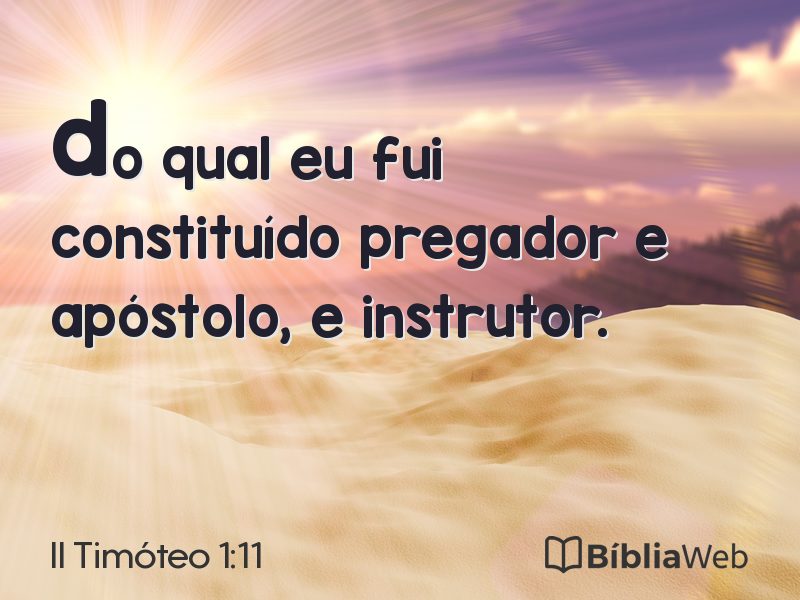 II Timóteo 1:11 em imagem para compartilhar