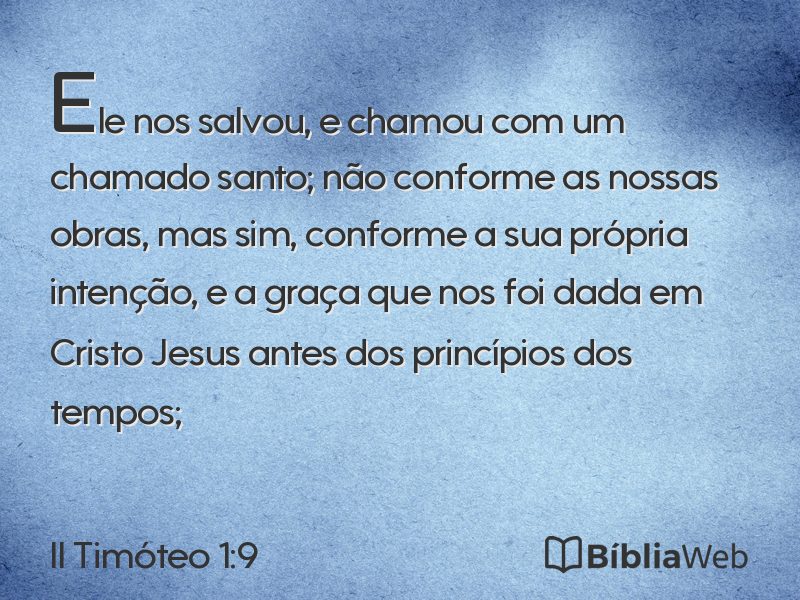 II Timóteo 1:9 em imagem para compartilhar