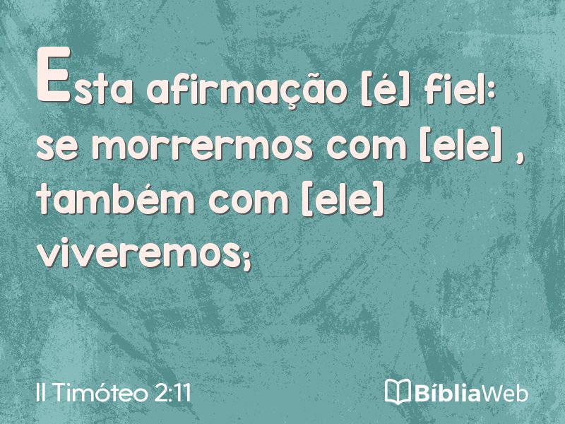 II Timóteo 2:11 em imagem para compartilhar