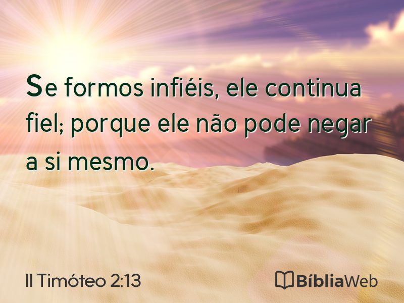 II Timóteo 2:13 em imagem para compartilhar