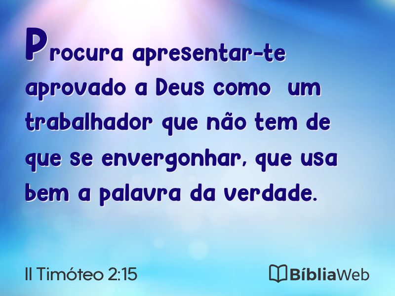 II Timóteo 2:15 em imagem para compartilhar
