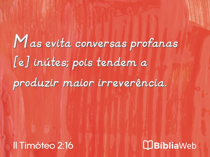 II Timóteo 2:16 em imagem para compartilhar