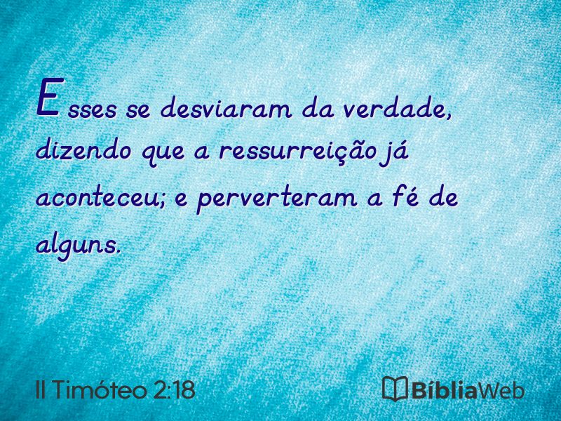 II Timóteo 2:18 em imagem para compartilhar