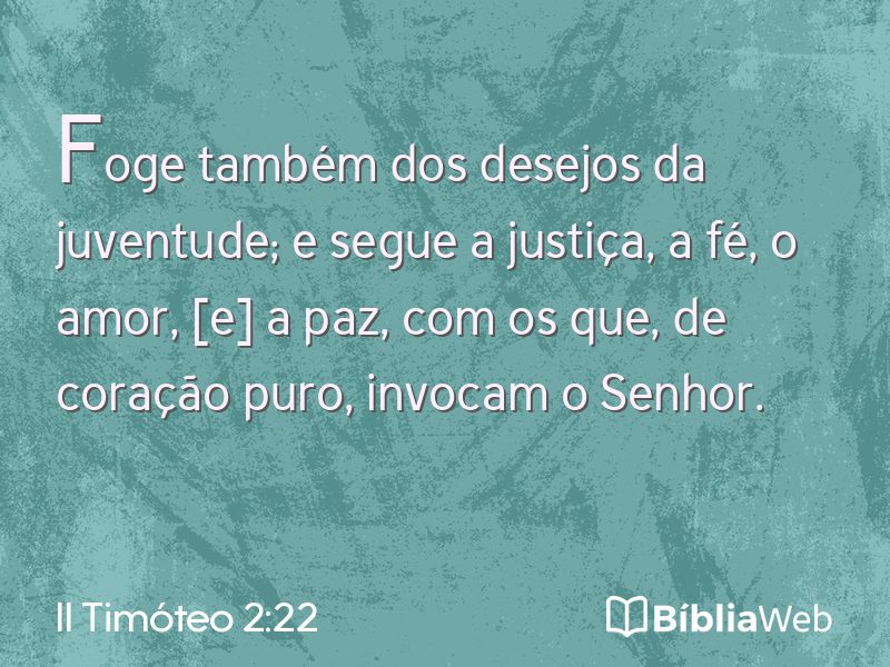 II Timóteo 2:22 em imagem para compartilhar