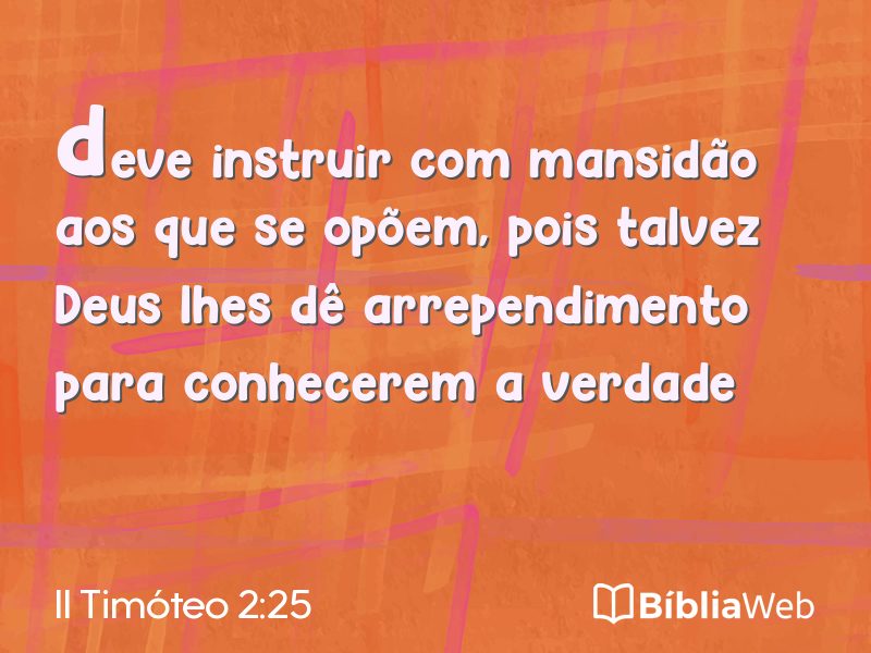 II Timóteo 2:25 em imagem para compartilhar