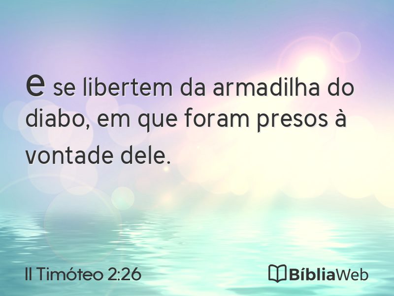 II Timóteo 2:26 em imagem para compartilhar