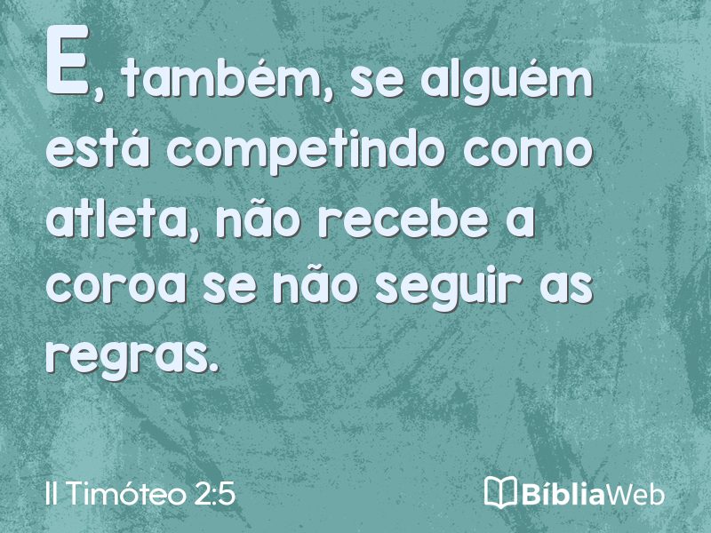 II Timóteo 2:5 em imagem para compartilhar