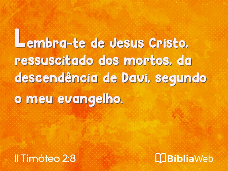 II Timóteo 2:8 em imagem para compartilhar