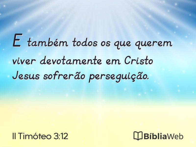II Timóteo 3:12 em imagem para compartilhar