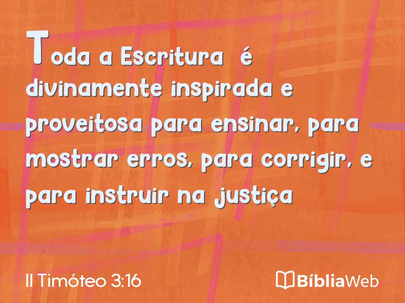 II Timóteo 3:16 em imagem para compartilhar