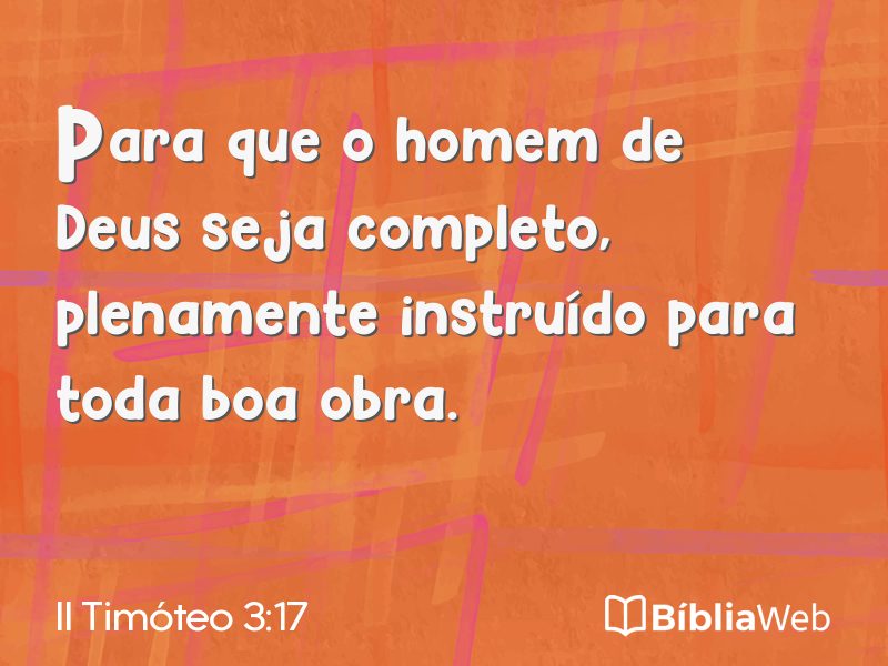 II Timóteo 3:17 em imagem para compartilhar