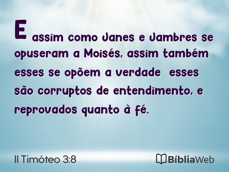 II Timóteo 3:8 em imagem para compartilhar