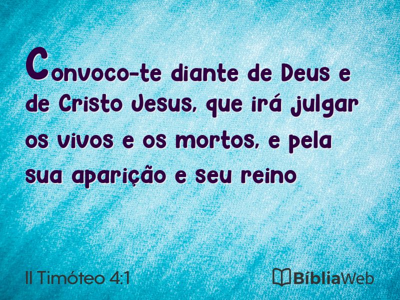II Timóteo 4:1 em imagem para compartilhar