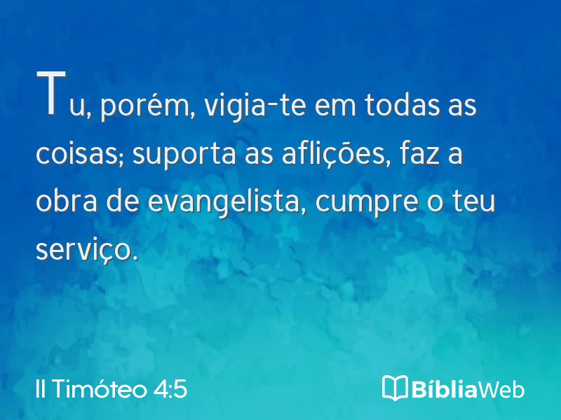 II Timóteo 4:5 em imagem para compartilhar