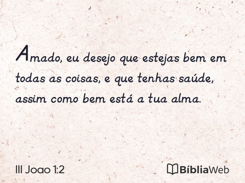 III Joao 1:2 em imagem para compartilhar