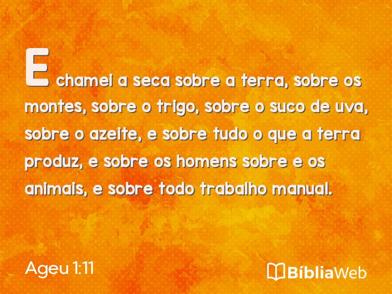 Ageu 1:11 em imagem para compartilhar