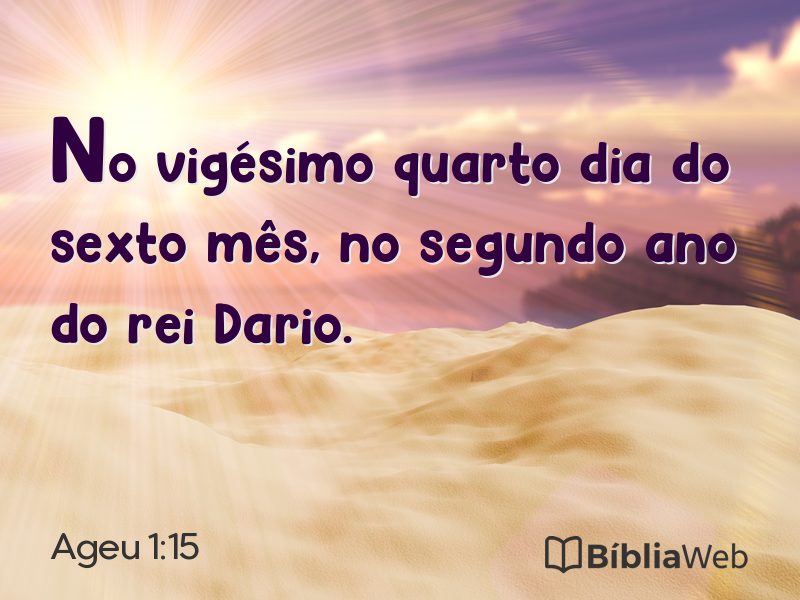 Ageu 1:15 em imagem para compartilhar