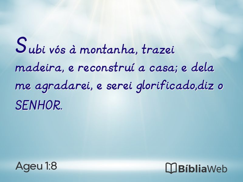 Ageu 1:8 em imagem para compartilhar