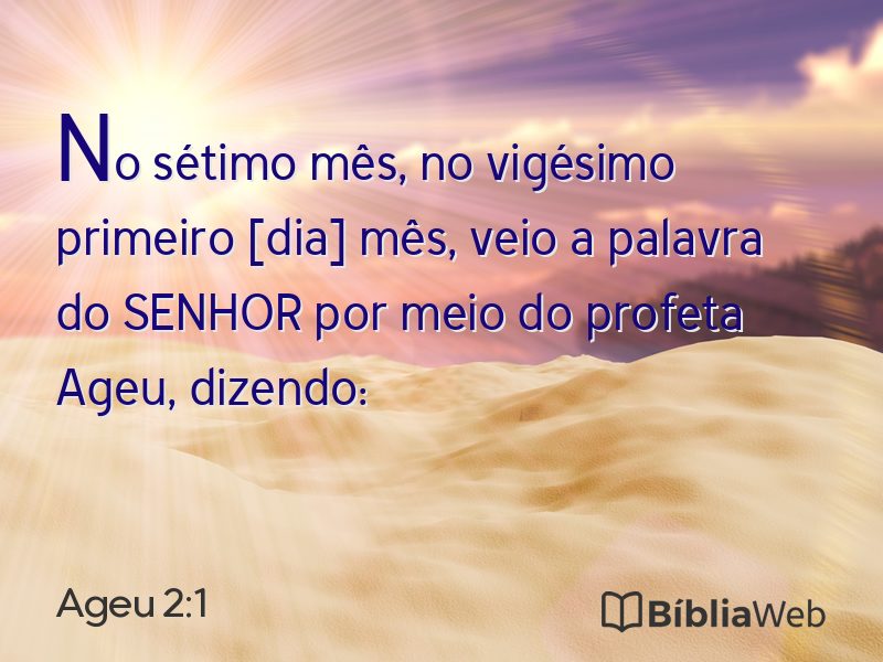 Ageu 2:1 em imagem para compartilhar