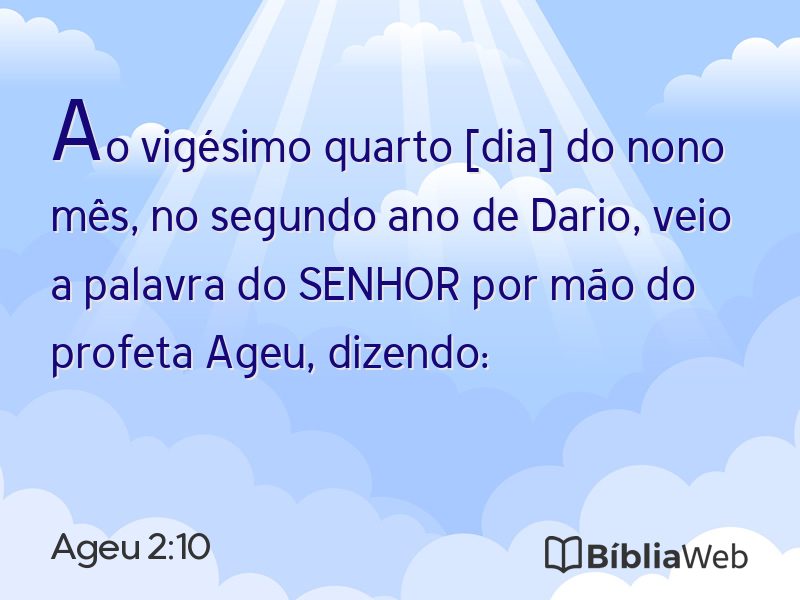Ageu 2:10 em imagem para compartilhar